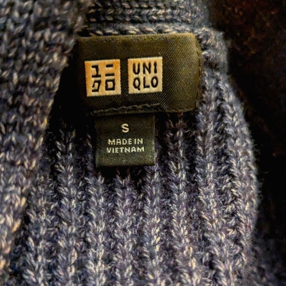 Uniqlo cardigan ribbed sweater Navy  Blue Button Down - Picture 12 of 16